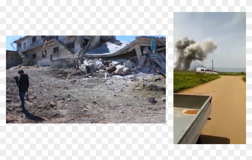 Smoke Rising In The Wake Of One Of The Russian Airstrikes - Scrap Clipart