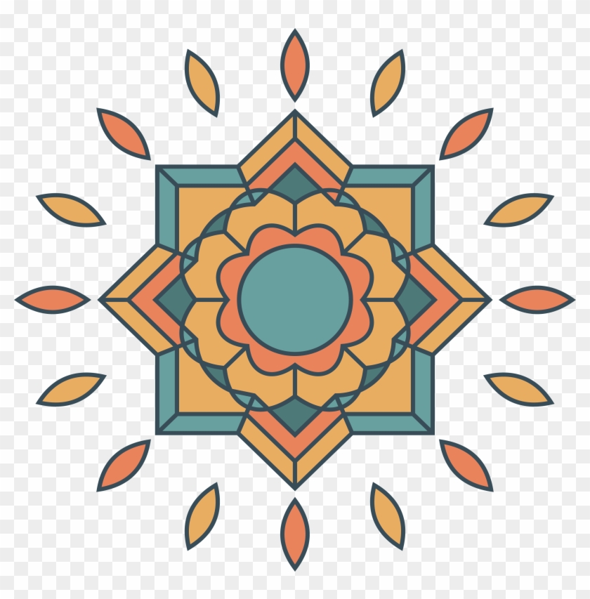Islamic Patterns Ray - Circle Clipart #4025756