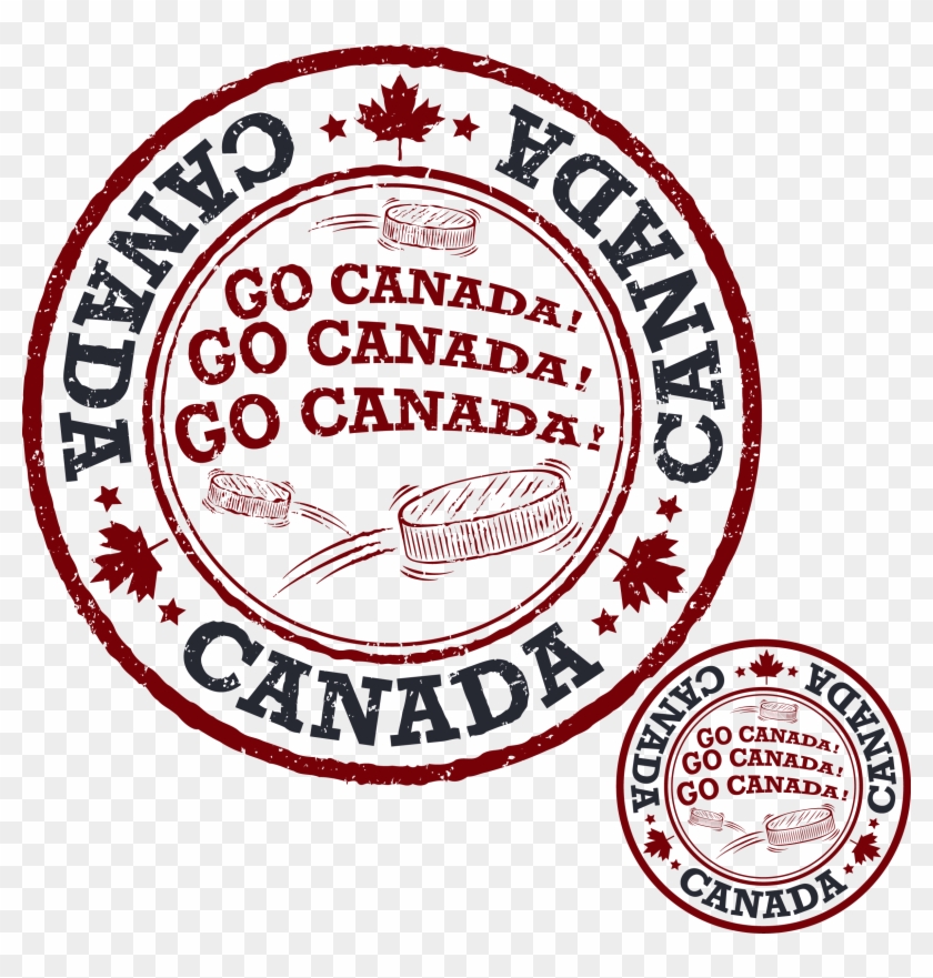 Png Royalty Free Download Canada Paper Ice Hockey Postage - Circle Clipart
