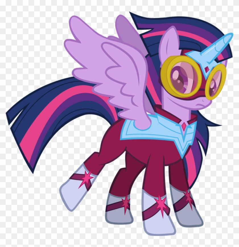 Twilight Sparkle Super Hero By Danielmol - Twilight Sparkle Mlp Power Ponies Clipart #4025967