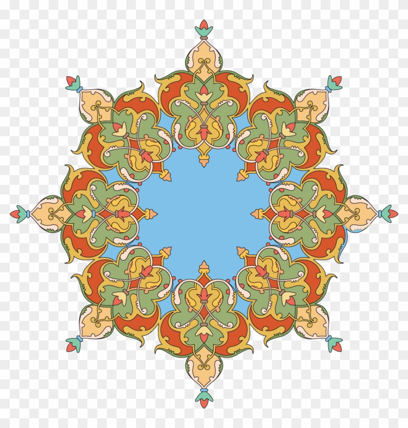 Arabesque Vector Mosque Pattern - Circle Clipart #4026138