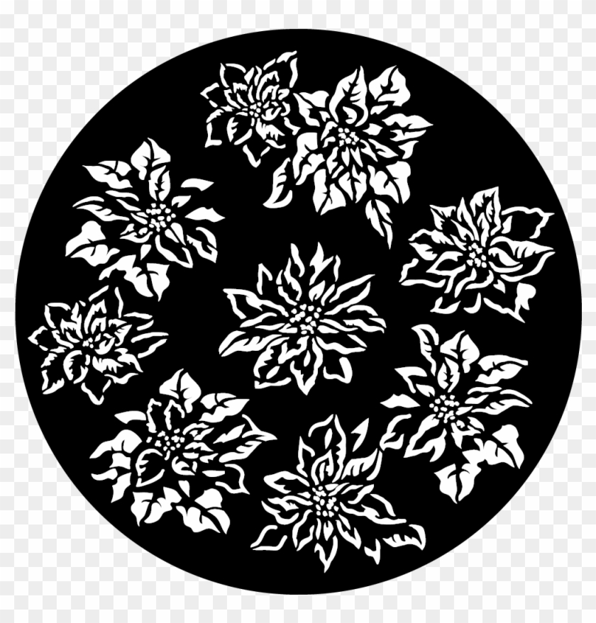 Jubilant Poinsettias - Circle Clipart