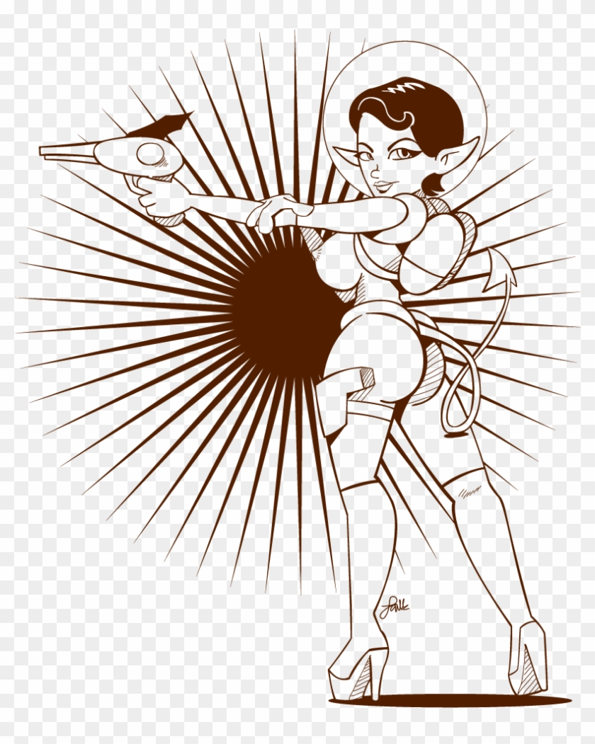 Alien Space Babe - Astigmatism Clipart #4026793