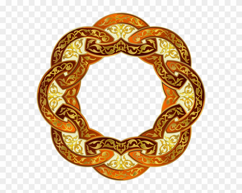 Islamic Patrren Label Arabic Background Png Image - Circle Clipart #4026820
