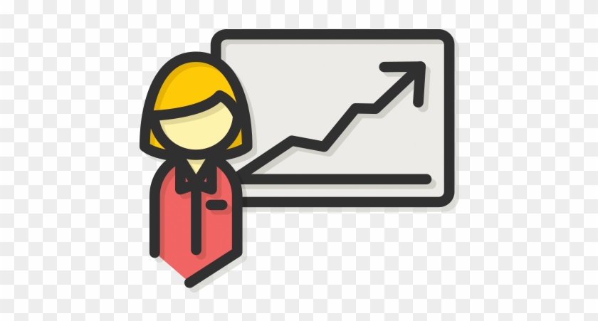 Illustration Of A Lady With A Symbol Of A Chart, With Clipart #4026960