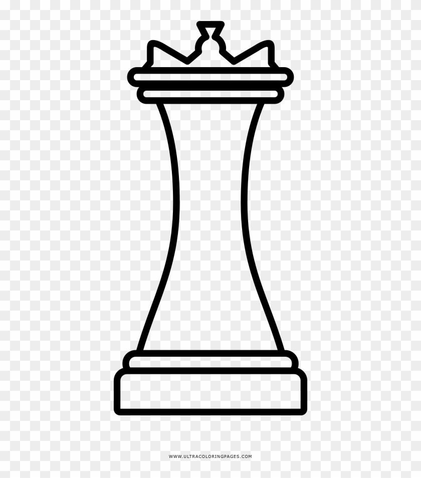 Chess King Coloring Page - Line Art Clipart #4027051