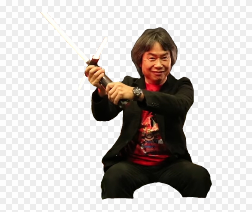 Download Shigeru Miyamoto With Lightsaber - Shigeru Miyamoto