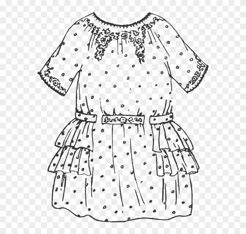 Dress Vintage Retro Paper Doll Clothing Fashion - เสื้อผ้า วิน เท จ Png Clipart #4027896