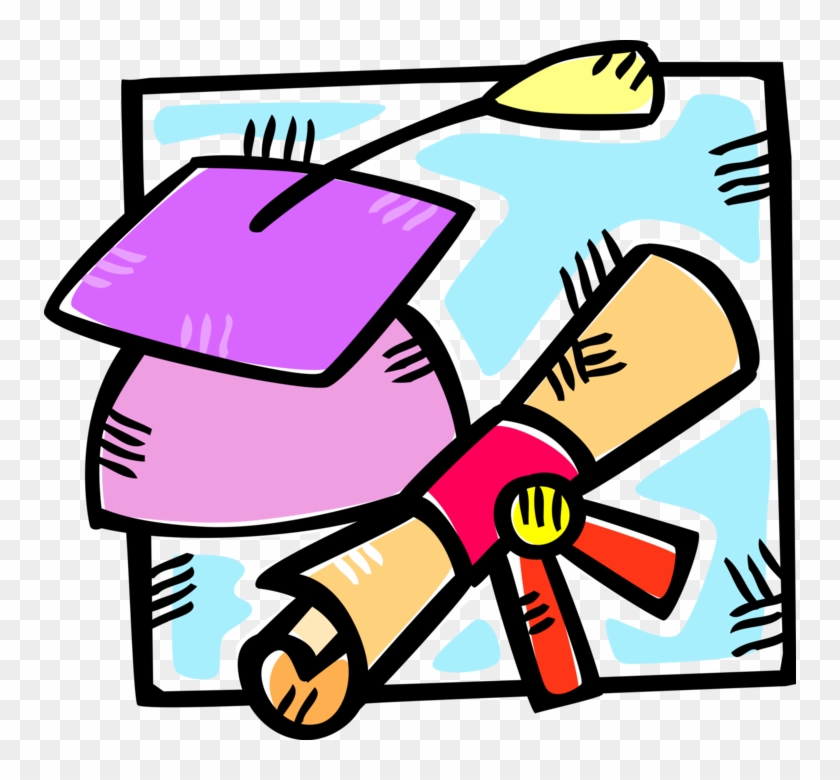 Vector Illustration Of School Graduation Mortarboard Clipart