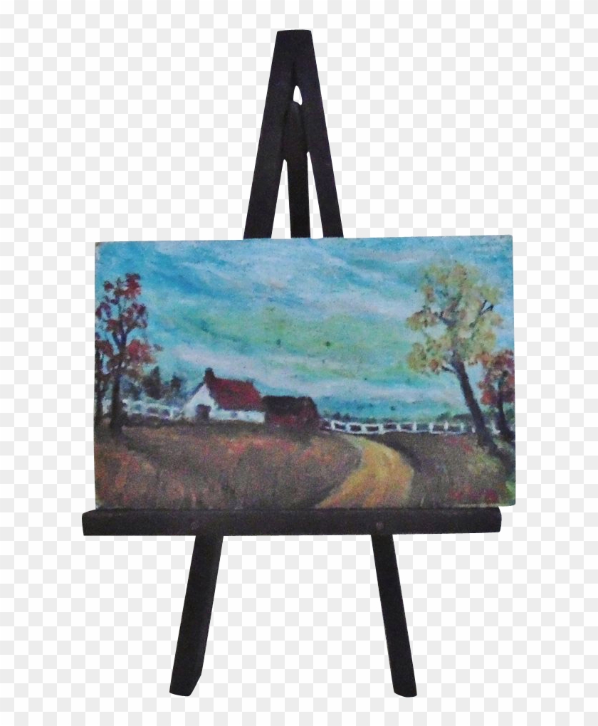 Art Canvas Stand Fresh Vintage Doll House Miniature - Painting On A Stand Clipart