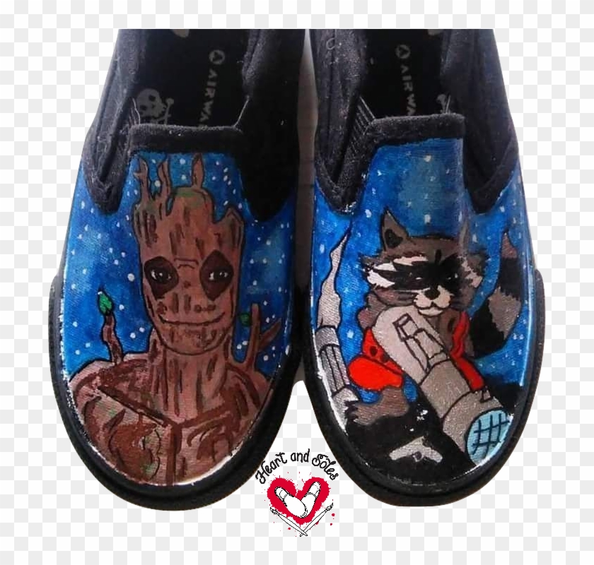 Guardians Of The Galaxy Hand Painted Shoes - Cartoon Clipart