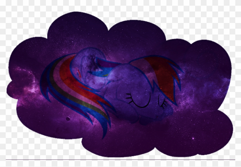 Cloud, Galaxy, Rainbow Dash, Safe, Simple Background, - Illustration Clipart #4028313