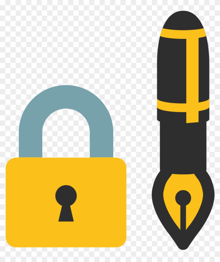 File - Emoji U1f50f - Svg - Lock Emojis Clipart #4028611