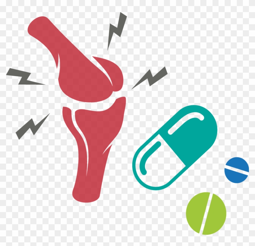 Mulitcolor Knee Pills - Arthritis In Words Clipart #4029381