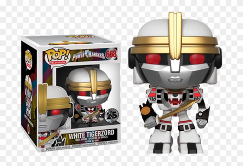 Tigerzord 6” Funko Pop Vinyl Figure - White Tiger Megazord Funko Pop Clipart