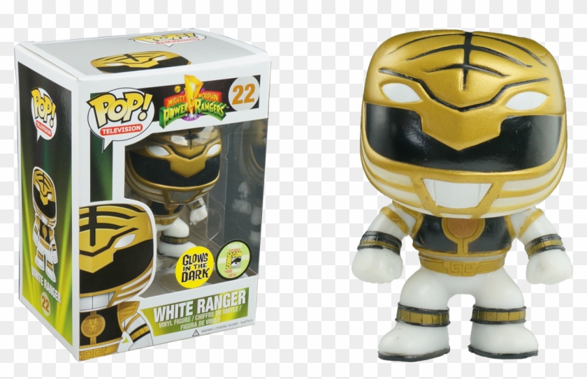 White Ranger Glow In The Dark - Glow In The Dark White Ranger Pop Clipart #4029532