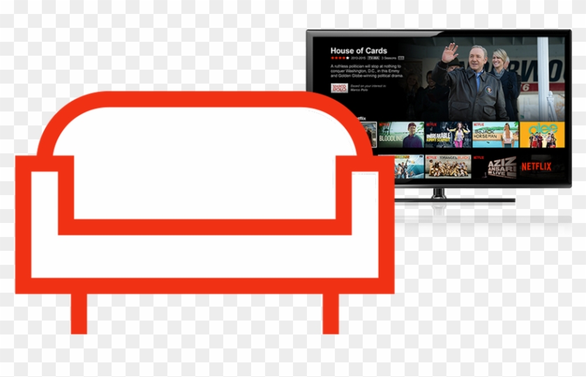 Control Netflix From Your Couch - Online Advertising Clipart #4029659