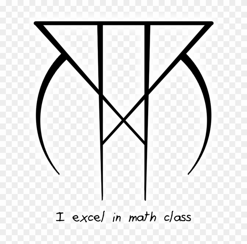 “i Excel In Math Class” Sigil Requested By Anonymous - Line Art Clipart #4029924