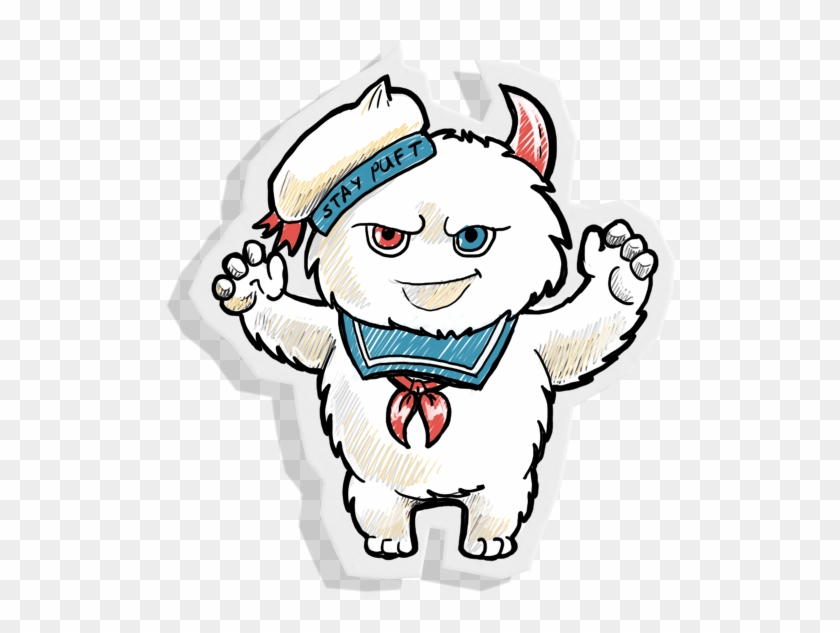 Monstrous Stay Puft Magnet - Cartoon Clipart #4030171