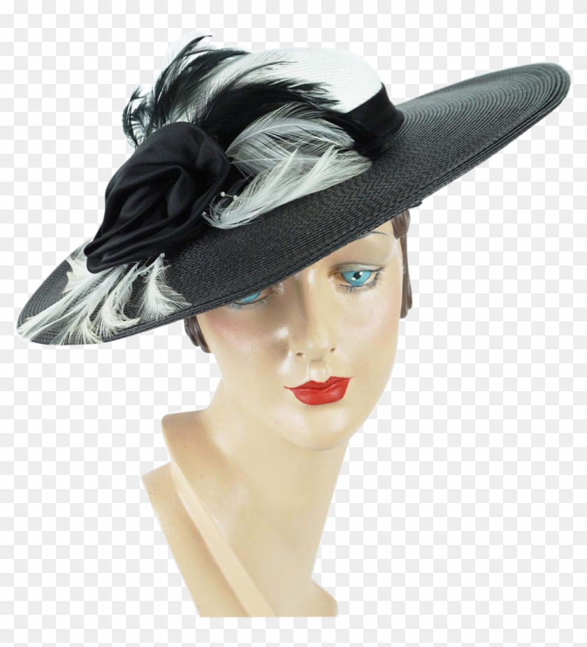 Beautiful Wide Brim Hat - Cartwheel Cap Png Clipart #4030314