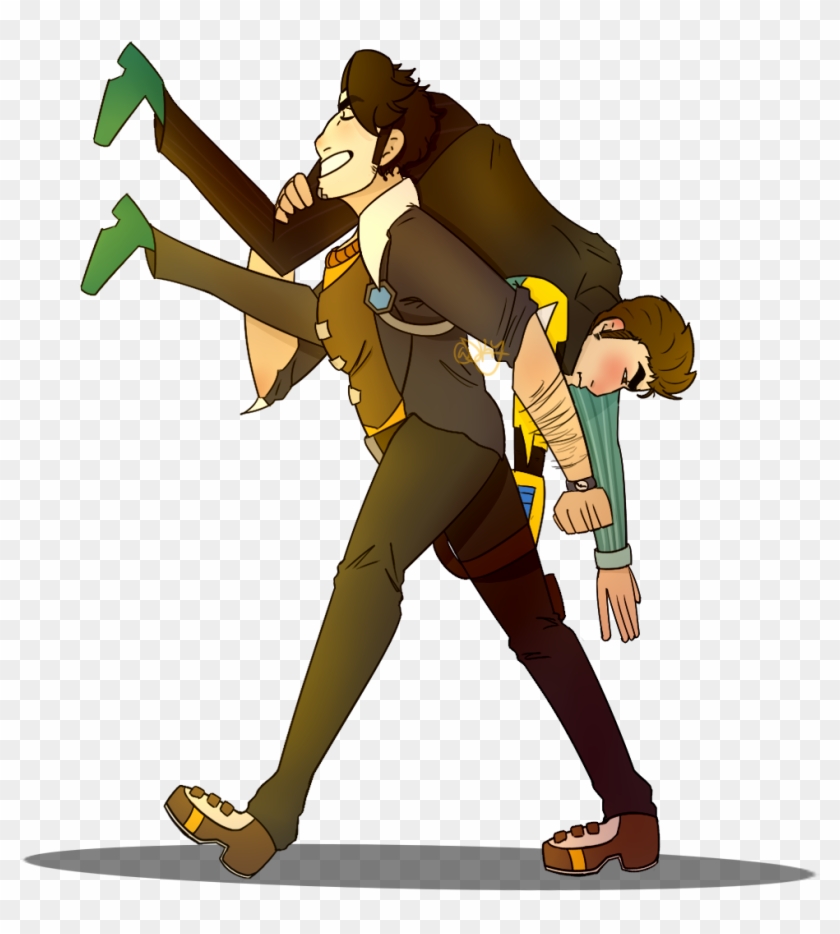 He Just Tosses Rhys Over His Shoulder Like A Wet Sack - Cartoon Clipart #4030425