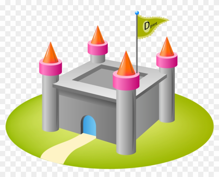 Cartoon Illustration Of A Fairytale Fortified Castle - Castle Clipart #4030495