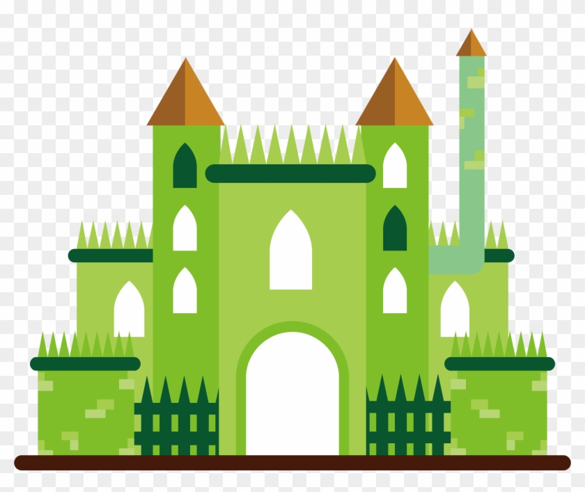 Cartoon Illustration Green Transprent Png Free Ⓒ - Green Castle Clip Art Transparent Png