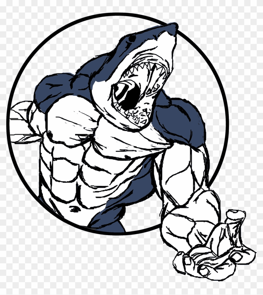 Shark Muscle - Muscle Shark Clipart