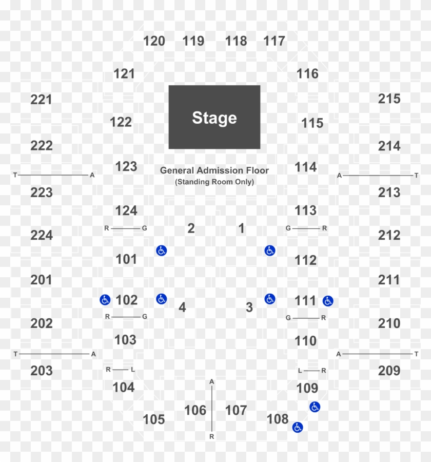 Legend - James Brown Arena Seating Chart Clipart #4031933