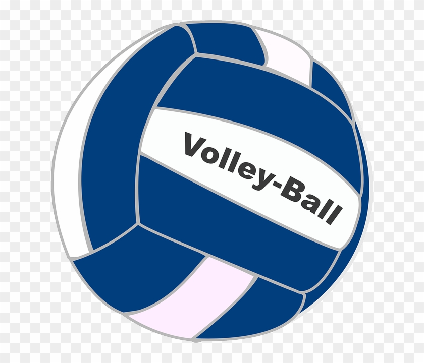 Volleyball - Longfellow - Blue And White Volleyball Clipart - Png Download #4032296