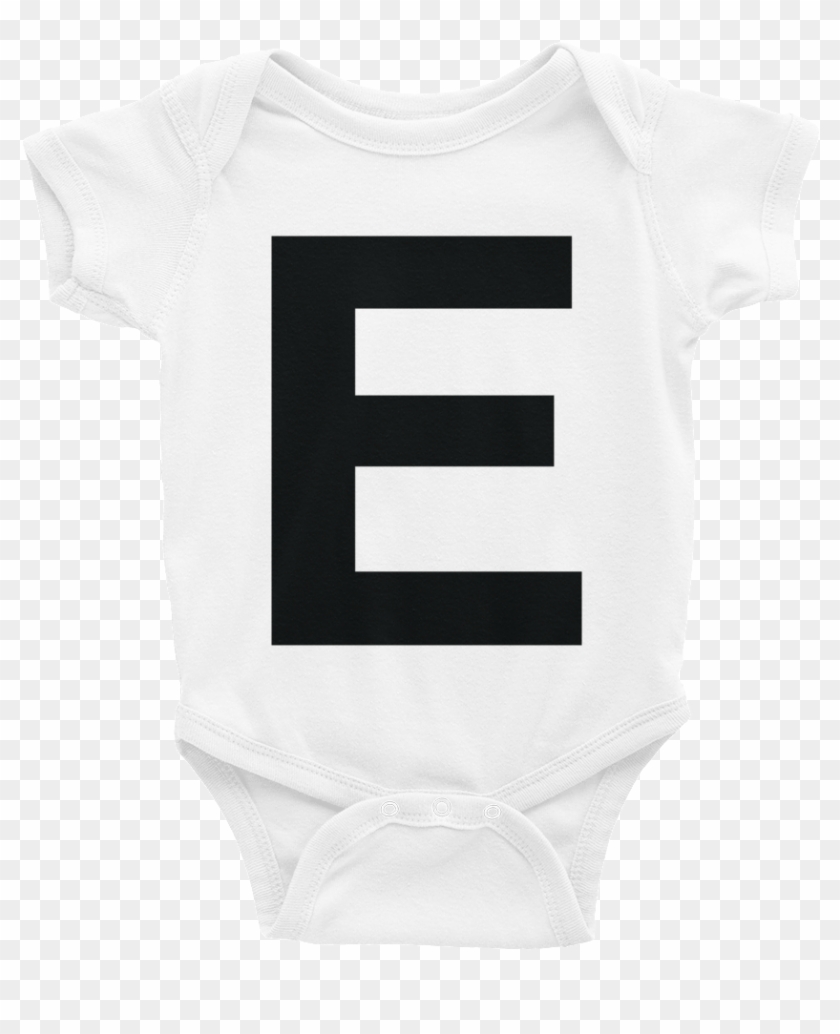 E Alphabet White Onesie - Airplane Clipart
