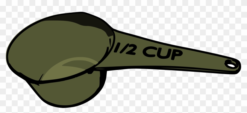 Measuring Spoon Measuring Cup Teaspoon Clip Art - Measuring 1 2 Cup - Png Download #4032858