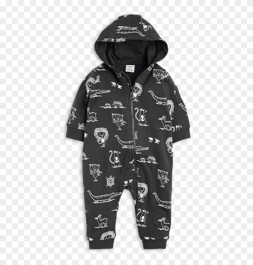Hooded Onesie Black - Hoodie Clipart