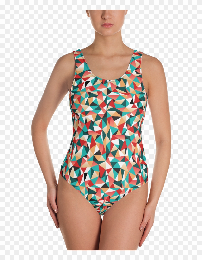One Piece Swimsuit Flowers Clipart