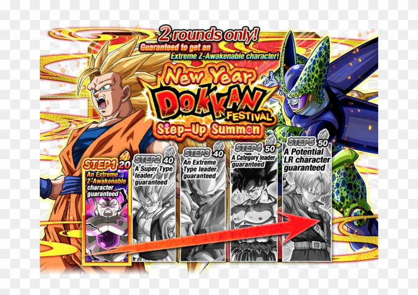 Dokkan Battle - Step Up Banner Dokkan Clipart #4034561