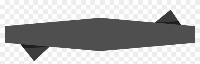 Dark Origami Ribbon Design Psd - Flat Design Ribbon Png Clipart