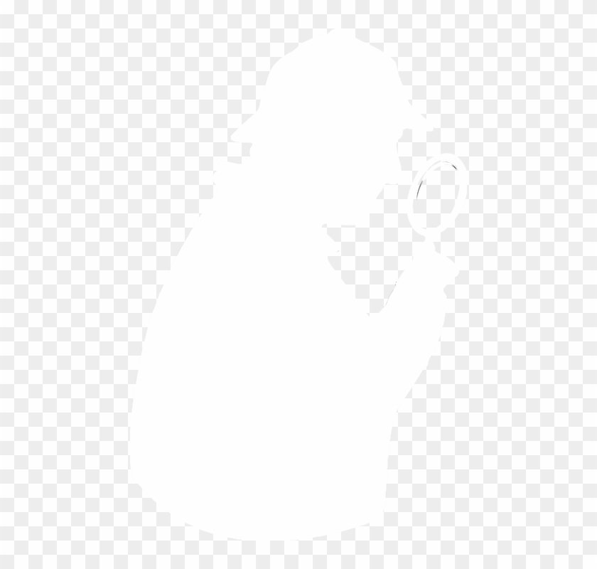 Private Investigator - Sherlock Holmes Silhouette White Clipart #4035640