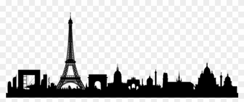 Brushes Paris Png - Paris Skyline Silhouette Png Clipart