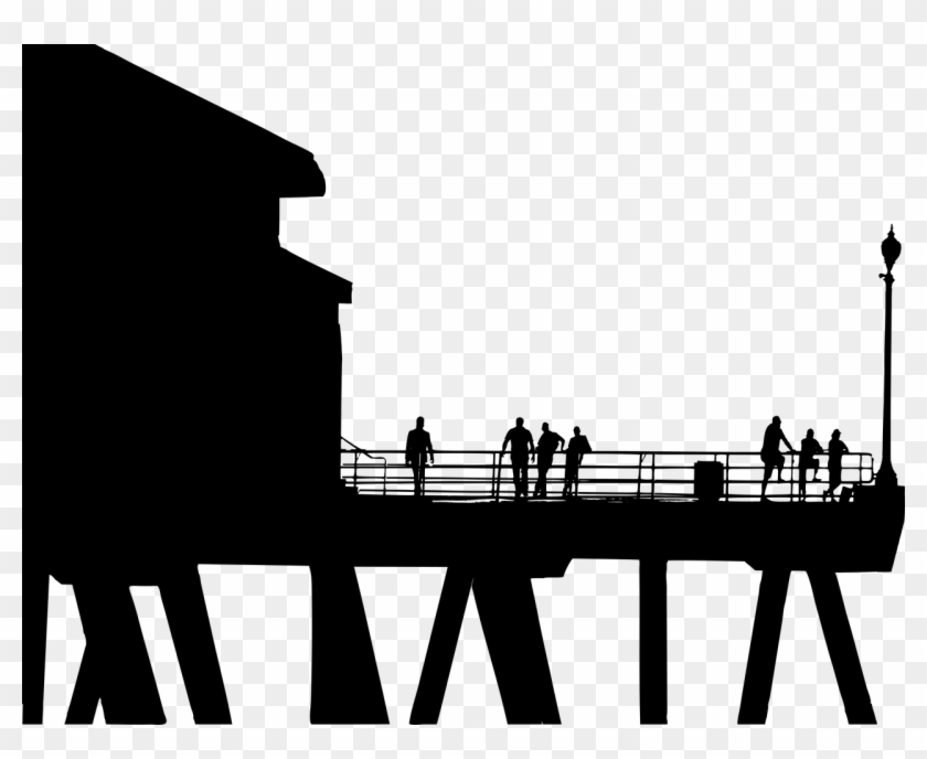 Pier Clipart Black And White - Png Download