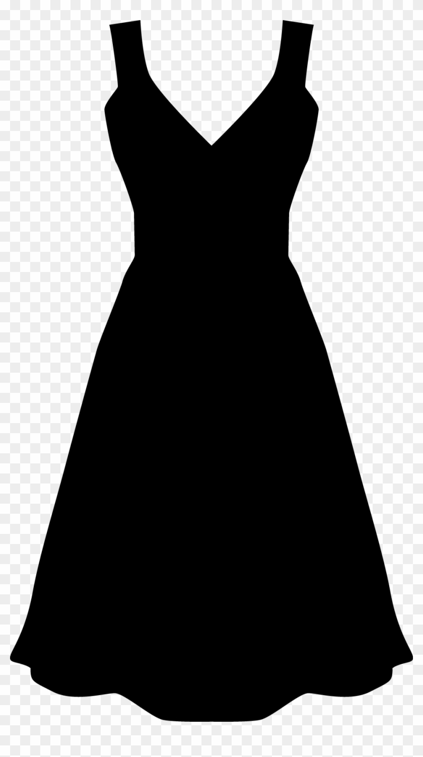 Clothing Types Silhouette Png - Little Black Dress Clipart #4036242