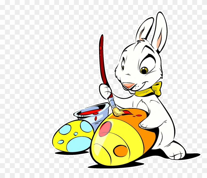 Bunny Clip Egg Clipart - Easter Bunny Art Png Transparent Png #4036641