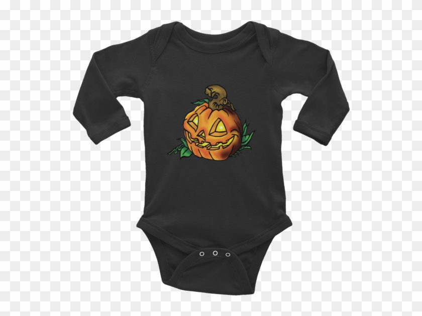 Image Of Jack O' Lantern Infant Long Sleeve One-piece - Infant Bodysuit Clipart