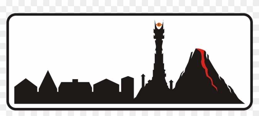 Lord Of The Rings Eye Of Sauron Tower Silhouette Clipart