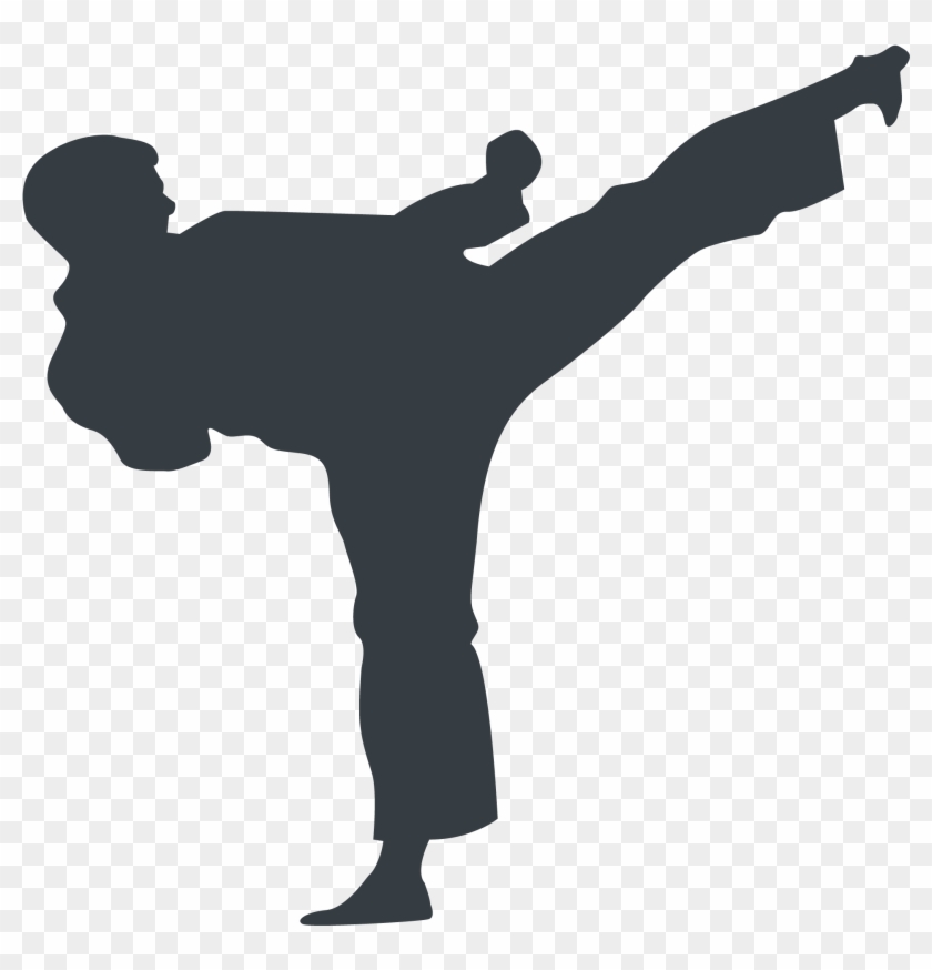 Athlete Silhouette - Karate Symbol Clipart #4037027