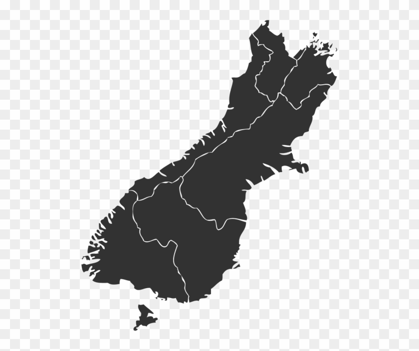 Map Of Nz With Regions Clipart #4037082