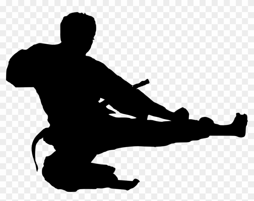 Free Download - Silhouette Clipart Taekwondo - Png Download