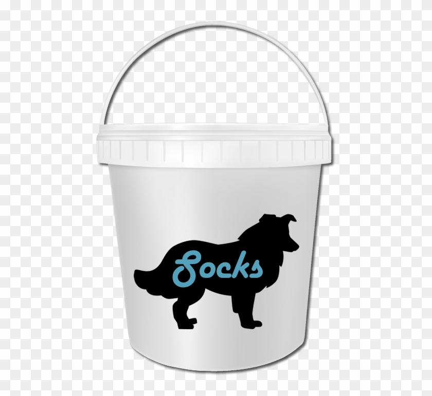 Border Collie Biscuit Bucket - Shetland Sheepdog Logo Clipart
