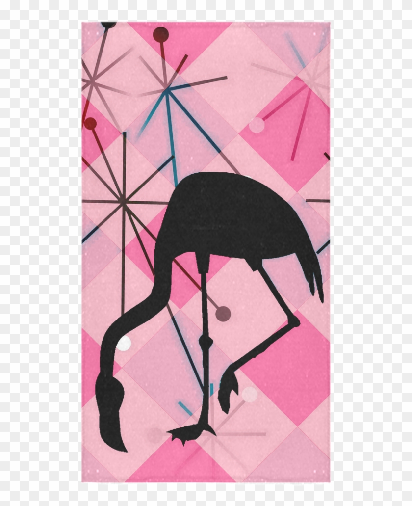 Midcentury Modern Atomic Starburst Retro Diamond Flamingo - Flamingo Clipart #4037408