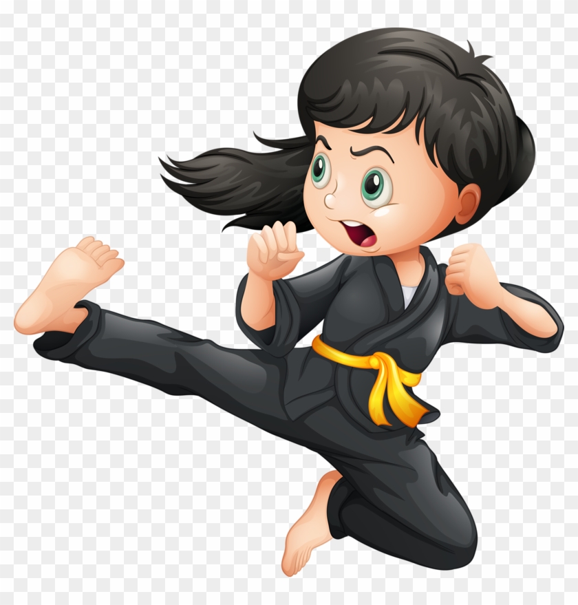 Girl Clipart Martial Arts - Karate Kid Clip Art - Png Download #4037536