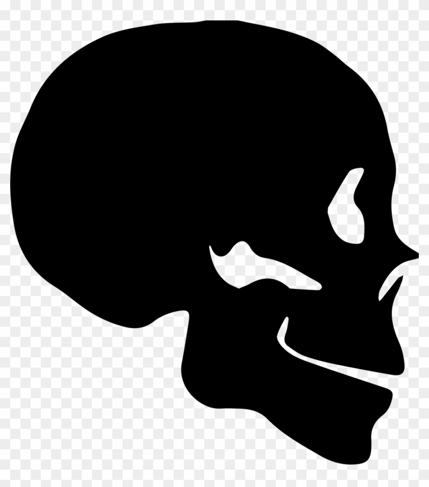 Human Skull Silhouette Clipart #4037982